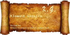 Klement Gizella névjegykártya
