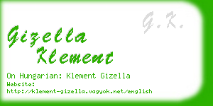 gizella klement business card